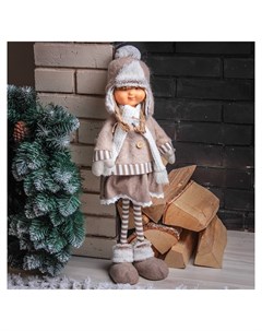 Кукла интерьерная Маруся в шапочке ушанке 52 см Nnb