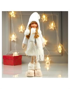 Кукла интерьерная Девочка в белом платье с сердечком 43 см Nnb