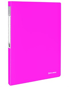 Папка 20 вкладышей Neon 16 мм неоновая розовая 700 мкм 227450 Brauberg
