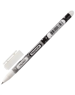Ручка стираемая гелевая черная корпус двухцветный узел 0 5 мм линия письма 0 35 мм Пифагор