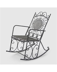Кресло качалка металлическая серая 56x97x107 см Anxi jiacheng