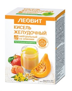 Кисель Желудочный нейтральный 5 пакетов по 20 г Упаковка 100 г Леовит