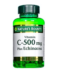 Витамин С 500 мг плюс Эхинацея 100 таблеток Растительные продукты Nature’s bounty