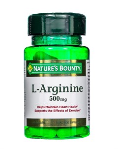 L аргинин 500 мг 50 капсул Аминокислоты Nature’s bounty
