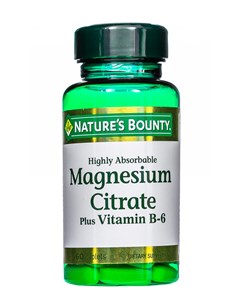 Цитрат Магния с витамином В 6 60 таблеток Минералы Nature’s bounty