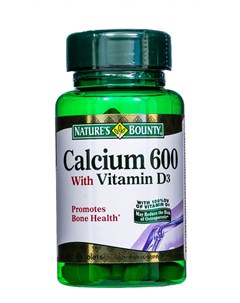Кальций 600 с витамином D 60 таблеток Минералы Nature’s bounty