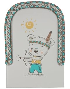 Доска пеленальная Храбрый мишка для детских кроватей с бортиками 80х56х8см Polini-kids