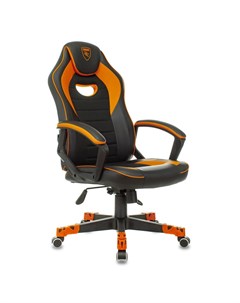 Кресло компьютерное GAME 16 черный оранжевый Zombie