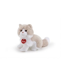 Мягкая игрушка Бежево белая кошка Гиада 11 х 18 х 23 см Trudi