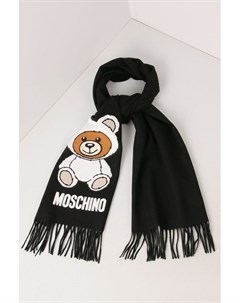 Шерстяной шарф с вышивкой Moschino