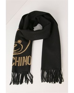 Шерстяной шарф с декором Moschino