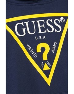 Хлопковое худи с логотипом бренда Guess