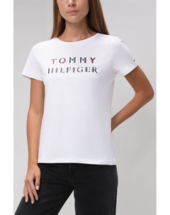 Футболка c монограммой бренда Tommy hilfiger