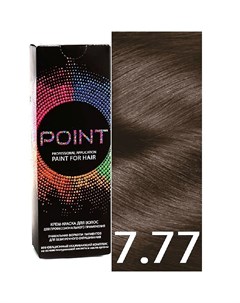 Краска для волос тон 7 77 Средне русый коричневый интенсивный Point