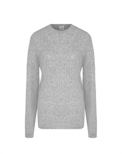 Однотонный кашемировый пуловер фактурной вязки Ftc