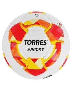 Мяч футбольный Junior 3 размер 3 вес 270 290 г глянцевый ПУ 3 слоя 32 панели ручная сшивка цвет белы Torres