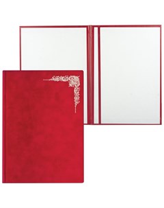 Папка адресная бархат с виньеткой формат А4 красная индивидуальная упаковка Кнр