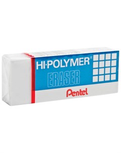 Ластик Япония Hi polymer Eraser 35х16х11 5 мм белый прямоугольный картонный держатель Zeh 03 Pentel