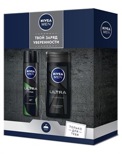 Набор подарочный Men ультра и Део ультра Гель для душа Ultra 250мл дезодорант Ultra Titan спрей 150м Nivea