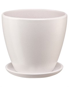 Кашпо керамическое бутон 1 4л цвет молочно белый Вещицы
