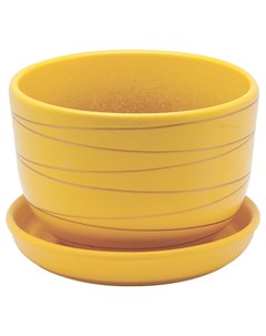 Кашпо керамическое вн 25 4 1л цвет желтый Вещицы