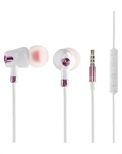 Наушники Luazon W 10 вакуумные микрофон бело розовые Luazon home