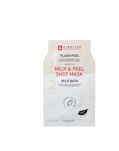 Двухэтапная тканевая маска для отшелушивания и питания кожи Milk Peel Shot Mask 18 г Erborian