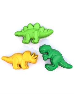 Формочки Динозаврики для песка 3шт Нордпласт