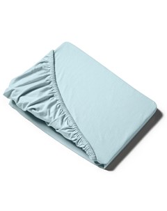Простыня на резинке 1 спальная Эксквизит 90x200см цвет голубой Fussenegger