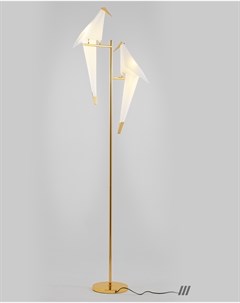 Светодиодный торшер origami birds золотой 50x180x25 см Moderli