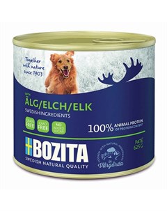Elk мясной паштет для взрослых собак с мясом лося 625 г Bozita