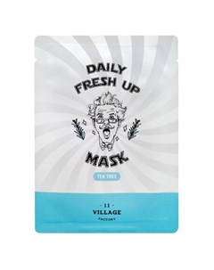 Daily Fresh Успокаивающая тканевая маска с экстрактом чайного дерева 20 г Village 11 factory