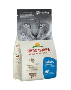 Сухой корм Алмо Натюр для Стерилизованных кошек и Кастрированных котов Говядина и рис Almo nature