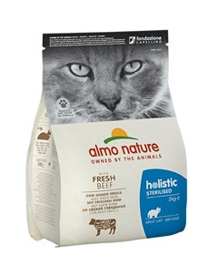 Сухой корм Алмо Натюр для Стерилизованных кошек и Кастрированных котов Говядина и рис Almo nature