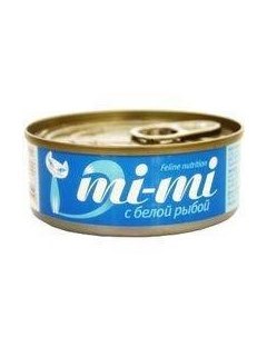 Влажный корм Консервы Ми Ми для кошек Кусочки тунца с белой рыбой в желе цена за упаковку Mi-mi