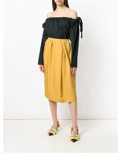 Rochas юбка с присборенной талией 44 желтый Rochas