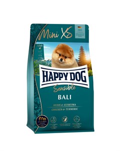 Mini XS Bali сухой корм для мелких собак с чувствительным пищеварением1 3 кг Happy dog