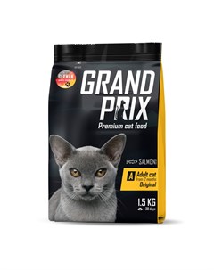 Корм сухой для кошек с лососем 1 5 кг Grand prix
