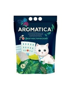 Наполнитель Ароматикэт для кошачьего туалета Диагностический с гранулами индикаторами pH Силикагелев Aromaticat