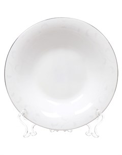 Тарелка суповая стеклокерамика 22 см круглая Шалер LFSP 85 SILVER Daniks
