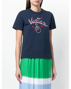 Vivetta укороченная футболка с вышивкой Vivetta
