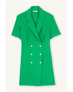 Зеленое двубортное платье Sandro