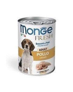 Влажный корм Консервы Монж для взрослых собак Мясной рулет с Курицей цена за упаковку Monge