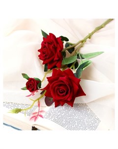 Цветы искусственные Розы с шипами красные Nnb