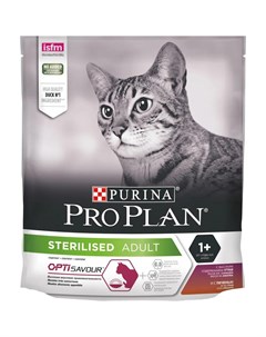 Сухой корм Pro Plan для стерилизованных кошек и кастрированных котов утка и печень 400гр Purina pro plan
