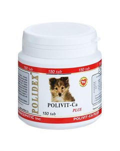 Витамины для собак Поливит Кальций плюс 150таб Polidex