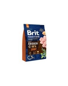 Сухой корм Брит Премиум для Активных собак Всех пород Курица Brit*