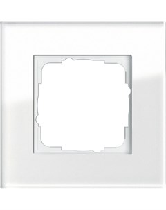 Рамка 1 постовая Esprit белое стекло 021112 Gira