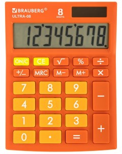 Калькулятор настольный ULTRA 08 RG ОРАНЖЕВЫЙ 250511 Brauberg