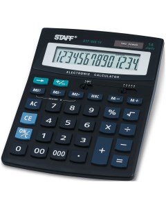 Калькулятор настольный STF 888 14 200х150мм 14 разрядов двойное питание 250182 Staff